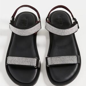STAUD Betty Rhinestone Sandals, size 9 - never been worn